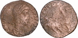 Rome - Nummus De Constance II - Revers FEL TEMP REPARATIO Avec Cavalier à Terre Menacé Par Un Soldat - 03-193 - L'Empire Chrétien (307 à 363)