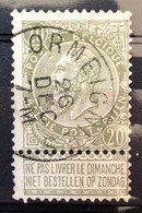 België, 1893, Nr 59, Gestempeld ORMEIGNIES - 1893-1900 Fine Barbe