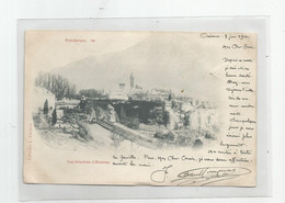 05 Hautes Alpes Embrun Vue Générale Carte Nuage 1901 Ed Librairie Goujon , Carte Taxée Pour Grenoble - Embrun