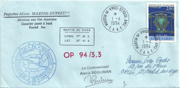 YT 2855 Fonte De Guimard - Posté à Bord Du MD - Martin De Viviès - St Paul Amsterdam - 01/04/1994 - Lettres & Documents