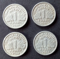 Lot De 4 Pièces 1 Franc Bazor - 1 Franc