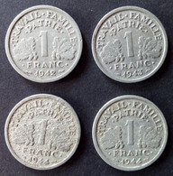 Lot De 4 Pièces 1 Franc Bazor - 1 Franc