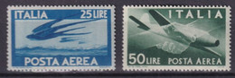 Delcampe - ITALIE - 1945 - POSTE AERIENNE YVERT N°118+120 ** MNH - COTE = 50 EUR. - Ungebraucht