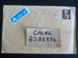 LETTRE BELGIQUE BELGIE BELGIUM AVEC YT 4884 NOEL EUROPE VITRAIL VIERGE A ENFANT EGLISE SAINT NICOLAS DE GAND - Covers & Documents