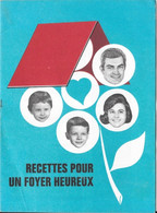 Brochure C.N.D.C.A.: Recettes Pour Un Foyer Heureux - 16 Pages - Hygiène Corporelle Et Alimentaire - Gezondheid