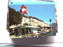 Zwitserland Schweiz Suisse TI Morcote With Swiss Flag - Morcote
