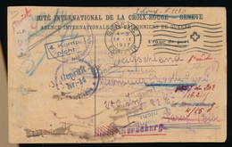 1917 COMITE INTERNATIONAL DE LA CROIX ROUGE GENEVE   ZIE  2  SCANS - Prisonniers