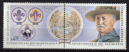 CHILI - 125e Anniv. Naissance R. Baden Powell, Scoutisme - N° 597-598 - 1982 - MNH - Cile