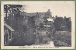 CPA - COTES D'ARMOR - PONTRIEUX - VUE SUR LE TRIEUX - AU FOND ÉCOLE DE GARCONS - Collection N.L. - Pontrieux