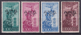 TRIESTE - 1948 - POSTE AERIENNE - SERIE COMPLETE YVERT N° 13/16 ** MNH- COTE = 450 EUR. - Neufs