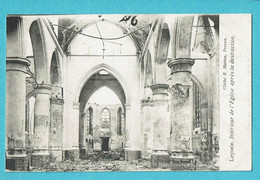 * Leisele - Leysele (Alveringem) * (Cliché R. Matton Proven) Intérieur De L'église Après La Destruction, Ruine, Guerre - Alveringem