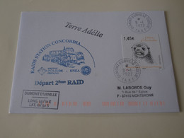 Terre Adélie 9 1 2022 Cachet Raid Concordia Départ 2e Raid - Covers & Documents