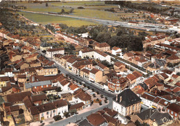 51-SERMAIZE-LES-BAINS- PLACE DE L'HÔTEL DE VILLE VUE AERIENNE - Sermaize-les-Bains