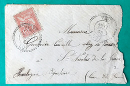 France N°125 Sur Enveloppe, TAD Perlé VERS, Lot 11.9.1903 - (C109) - 1877-1920: Semi Modern Period