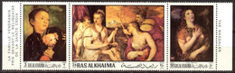 {UR013} Ras-al-Khaima Art Paintings Titian Set Of 3 MNH - Ras Al-Khaimah