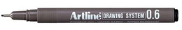 Artline - Drawning System - 0.6 - Nero - Disegno Grafico  - Water Based - Water Resistant - Acid Free - Stylos