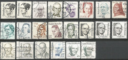 USA 1980/84 Distinguished American 1980/84 Issues Cpl 17+5v Set Incl. Block Perforations Etc - VFU Condition - Años Completos