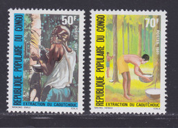 CONGO N°  629 & 630 ** MNH Neufs Sans Charnière, TB (D8003) Extraction Du Caoutchouc - 1981 - Ungebraucht