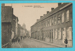 * Maldegem (Oost Vlaanderen) * (SAIA, Nr 9) Statiestraat, Rue De La Station, Animée, église, Estaminet Old, Rare - Maldegem