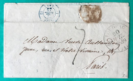 France TAD (type 12) LOUDEAC 20.7.1840 Sur Lettre Pour Paris - (C133) - 1801-1848: Precursori XIX