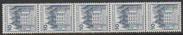 Berlin 1977 Mi-Nr.532AII 5er Streifen Mit Nr.140 ** Postfrisch Burgen Und Schlösser ( B 209 )günstige Versandkosten - Rollenmarken