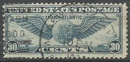 USA Airpost Air Mail 1939 Trans-Atlantic Issue - Winged Globe C.30 SC.# C24 - VFU - 1a. 1918-1940 Used