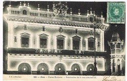IRUN- ESPANA- Cpa Fiestas Eukaras - Illuminacion De La Casa Concistorial  - Circulée 1905 Taxée En FRANCE - Vari
