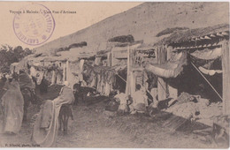 Ce - Cpa Voyage à Meknès - Une Rue D'Artisans (cachet Campagne Du Maroc 1911) - Meknes