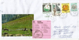 Lettre Andorra, Adressée à Narva (ESTONIE), Pendant Confinement Covid19 Andorra (Fev.2021) Return To Sender - Briefe U. Dokumente