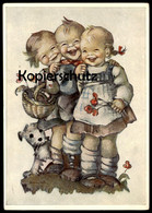 ALTE POSTKARTE KINDER JUNGE MÄDCHEN HUND HUMMEL Nr. 5918 LACH MIT KIND Children Child Enfants Enfant Cpa AK Postcard - Hummel