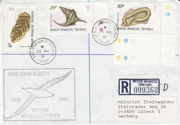 British Antarctic Territory (BAT) 1991 Registered Cover Ca Halley 26 MR 91 (BAT317) - Covers & Documents