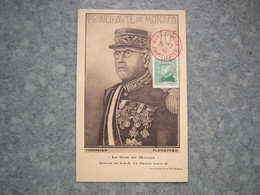 MONACO - TIMBRE SUR CARTE - S. A. S. LE PRINCE LOUIS II - 1942 - Cartoline Maximum
