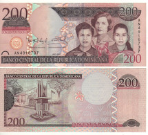 DOMINICAN   Rep.   200  Pesos Dominicanos P178a   Dated 2007   (Mirabal Sister + Monument At Back) - Dominicaine