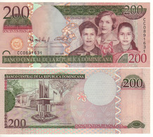 DOMINICAN   Rep.  200  Pesos Dominicanos P178A   Dated 2009   (Mirabal Sister + Monument At Back) - Dominicaine