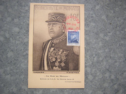 MONACO - TIMBRE SUR CARTE - S. A. S. LE PRINCE LOUIS II - 1941 - Maximum Cards