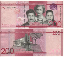 DOMINICAN   Rep.   200  Pesos Dominicanos P191b   Dated 2015   (Mirabal Sister + Monument At Back) - Dominicaine