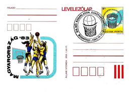 UNGHERIA MAGYAR - 17.9.83 Finale BUDAPEST XIX Camp. Europeo Femminile BASKET Pallacanestro Su Cartolina Post.- 6972 - Storia Postale