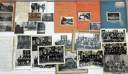Lot De 24 Photographies Dont Groupes Classes + Documents Sortie Scolaire Divers Ecole Publique Longué Jumelles 1941-1945 - Other & Unclassified