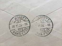30404 USA Ganzsache Stationery Entier Postal Pse To Cannstatt Bahnpost Württemberg - 1921-40