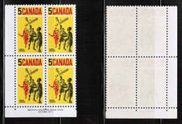 CANADA   Scott # 483** MINT NH PLATE #1 BLOCK Of 4 CONDITION AS PER SCAN (LG-1458) - Plate Number & Inscriptions