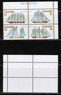 CANADA   Scott # 744-7** MINT NH PLATE #1 SE-TENNANT BLOCK Of 4 CONDITION AS PER SCAN (LG-1462) - Números De Planchas & Inscripciones