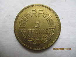 5 Francs 1945 C Bronze-alu - Other & Unclassified