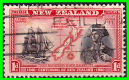 NEW ZEALAND  (OCEANIA  ) SELLO AÑO 1940 CENTENARIO DE LA PROCLAMACION DE LA SOBERANIA BRITANICA - Usati