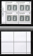 CANADA   Scott # 753** MINT NH PLATE #1 BLOCK Of 4 CONDITION AS PER SCAN (LG-1466) - Plate Number & Inscriptions