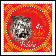 Poland 2022 / Chinese Zodiac Signs - Tiger, Animal / Stamp MNH** New!!! - Ongebruikt
