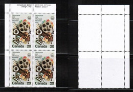 CANADA   Scott # 684** MINT NH INSCRIPTION BLOCK Of 4 CONDITION AS PER SCAN (LG-1467) - Plate Number & Inscriptions