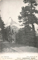 Le Cervin Vu De Riffelalp Matterhorn Chocolat Klaus Le Locle Et Morteau Ziege Zermatt - Zermatt