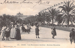 CPA Nice - Les Nouveaux Jardins - Avenue Masséna - Animé - Parks