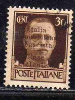 EMISSIONI LOCALI: BASE ATLANTICA 1943 CENT. 30c USATO USED OBLITERE' - Local And Autonomous Issues