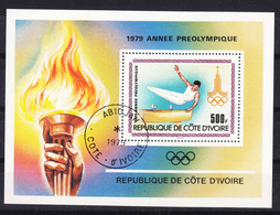 Ivory Coast 1979 Olympic Games Moscow 1980 Mi#Block 15 Used - Côte D'Ivoire (1960-...)